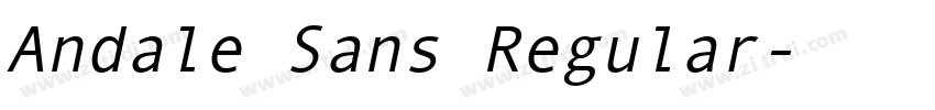 Andale Sans Regular字体转换